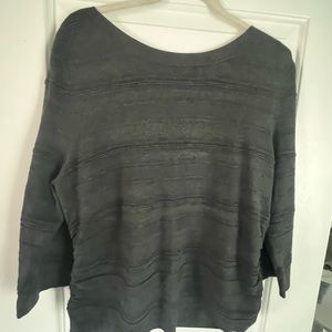New Liz Claiborne grey light sweater- 3/4 sleeves